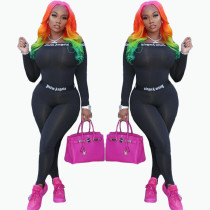 Fashion brand cross-border printed sexy tight sports suit 2-piece set FFD1134 Fashion brand cross-border printed sexy tight sports suit 2-piece set FFD1134
