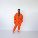 Pure color fashion casual lady suit HN048