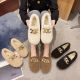 2021 autumn new large size foreign trade low-heeled flat-bottomed low-top spot suede warm round head solid color single shoes women HWJ749
