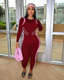 Long-sleeved positioning print jumpsuit L6306