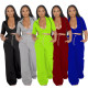 Autumn and winter new women's European and American solid color zipper long-sleeved trousers casual suit TY00005