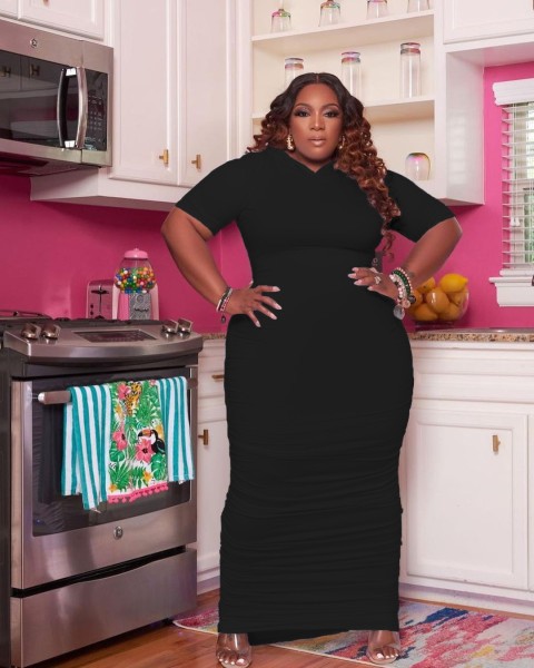 Plus size women's clothing fat lady dress with hat pleated solid color dress MH82076