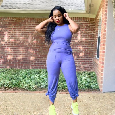 Sleeveless flared trousers suit, one second to turn into pants, two ways to wear the trend L21623