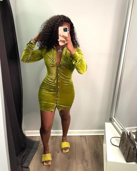 Women's sexy tight elastic dress DL88010