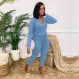 Women's solid color pockets, hidden zipper, belt tightening, jumpsuits XR3002