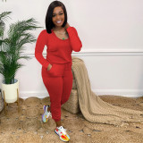 Women's solid color pockets, hidden zipper, belt tightening, jumpsuits XR3002