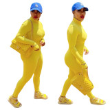 Personalized embroidered candy color jumpsuit D8456