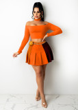 Women's two-piece one-shoulder stitching skirt JR3651