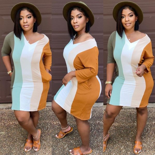Women's Fashion Trend Positioning Printed Long Sleeve Slim Dress Y5207