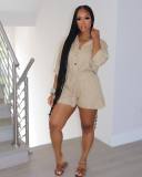 Women's autumn long-sleeved solid color jumpsuit Y5203
