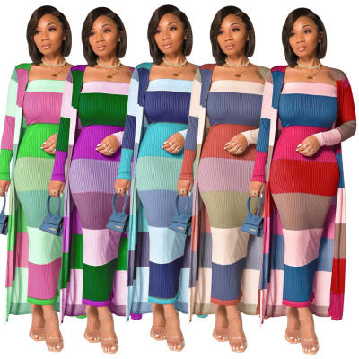 Fashion temperament printed multi-color jacket two-piece nightclub clothes A7157