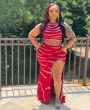 Sexy split two-piece nightclub clothes U5102