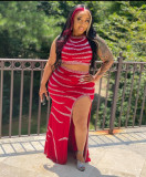 Sexy split two-piece nightclub clothes U5102