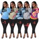 Urban casual tie-dye printed long-sleeved two-piece suit MC020