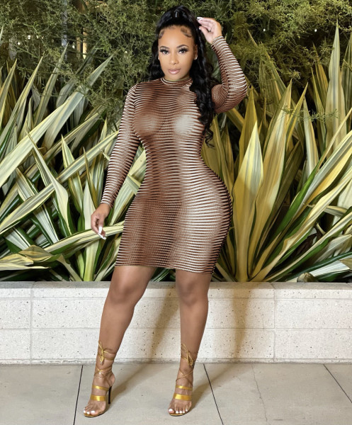 Sexy European and American fashion printed one-piece nightclub clothes A7201