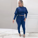 Hot style horse leg sleeve women's two-piece suit F135