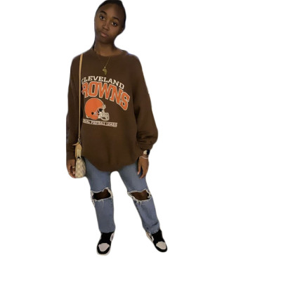 Digital printing all-match fashionable women's sweater F131-1