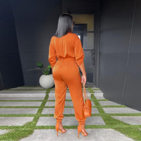 Hot selling solid color tooling, lace fashion, casual women's jumpsuit F127