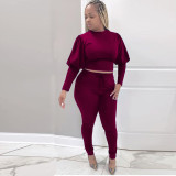 Hot style horse leg sleeve women's two-piece suit F135