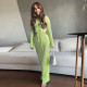 2021 autumn new high-neck hollow long-sleeved long-sleeved dress dress dress HY21376