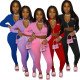 Women's autumn and winter fashion casual printing sports two-piece suit YM210