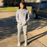 Fashion and leisure two-piece printed sports suit YM213
