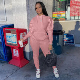 Fashion and leisure two-piece printed sports suit YM213