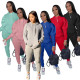 Fashion and leisure two-piece printed sports suit YM213
