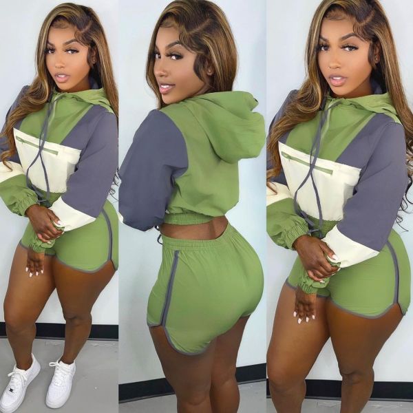 Two-piece long-sleeved printed fashion casual sexy suit OM5628