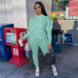 Fashion and leisure two-piece printed sports suit YM213