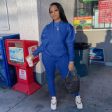 Fashion and leisure two-piece printed sports suit YM213