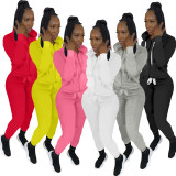 Fashion casual sports solid color suit two-piece suit YM216