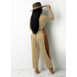 Women's sexy legless jumpsuit solid color high-elastic cotton-like fabric jumpsuit for women W8248-1