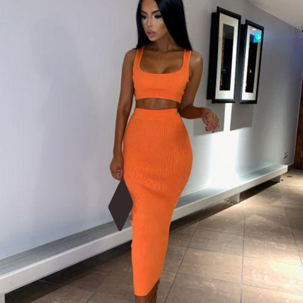 2021 new women's suspender skirt two-piece suit FD8244