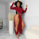 Women's sexy legless jumpsuit solid color high-elastic cotton-like fabric jumpsuit for women W8248-1