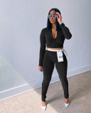 Women's autumn new style long-sleeved pleated pants casual sports suit L266