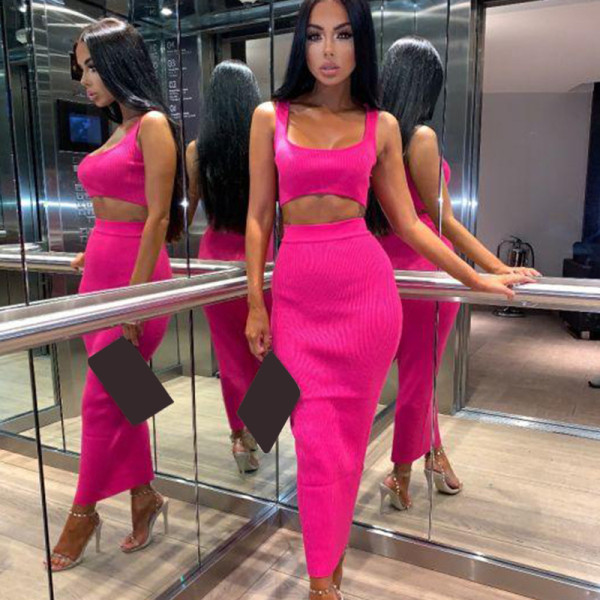 2021 new women's suspender skirt two-piece suit FD8244