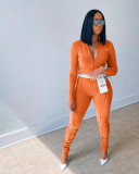 Women's autumn new style long-sleeved pleated pants casual sports suit L266