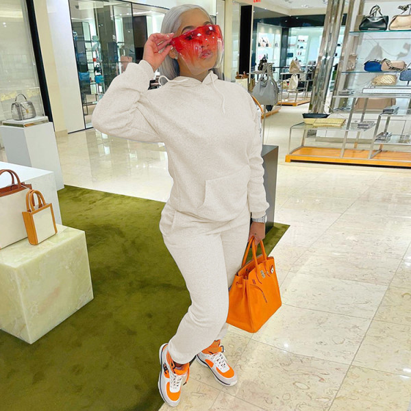 Women's fashion casual solid color two-piece suit M20773