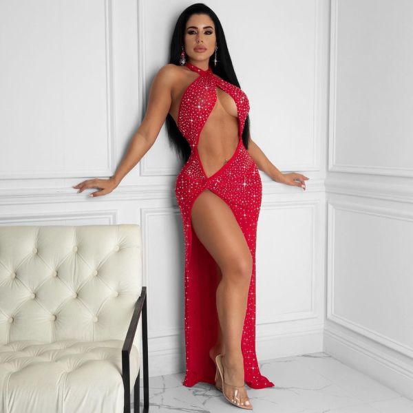 Women's dress, hot diamond, slim dress SK6013