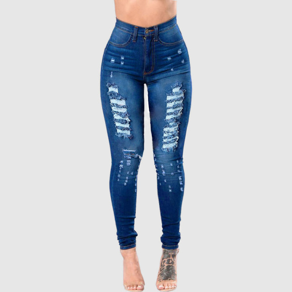 Women's high-waist stretch leggings jeans OL7207