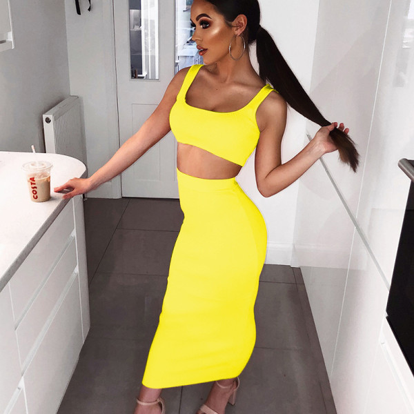 2021 new women's suspender skirt two-piece suit FD8244