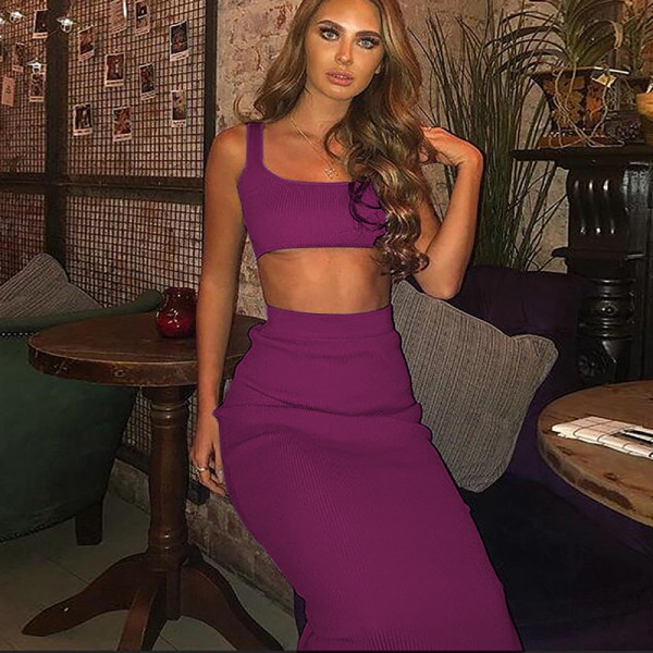 2021 new women's suspender skirt two-piece suit FD8244