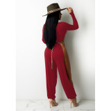 Women's sexy legless jumpsuit solid color high-elastic cotton-like fabric jumpsuit for women W8248-1