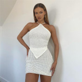 2021 Fall Women's New Style Halter Halter Vest, High Waist Bag, Knitted Skirt Set W21S05700