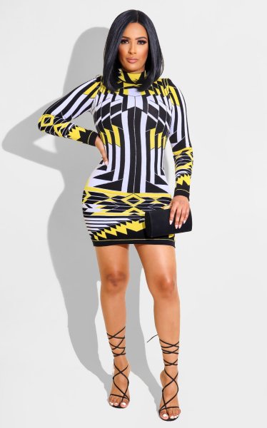 Sexy dress summer and autumn deep V slim long-sleeved hip club dress F302