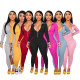 Fashion women's clothing new personality sexy color matching jumpsuit TK6199