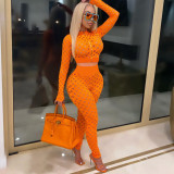 Sexy ripped tight two-piece suit HY5240