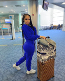 Korean velvet casual jumpsuit with zipper drawstring LY047