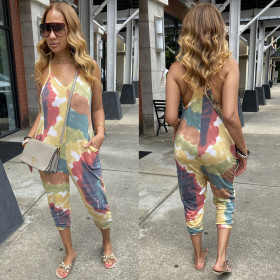 Fashion sexy suspender women's jumpsuit loose bodysuit nightclub clothes F278